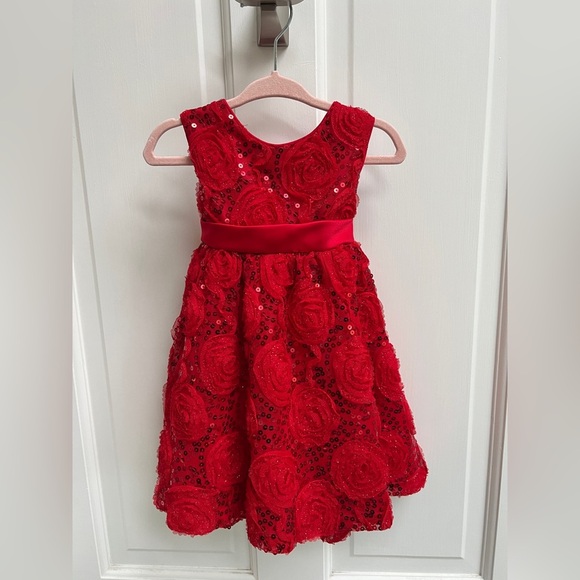 NWOT Rare Too 18M Red Floral Formal Dress - Picture 1 of 5